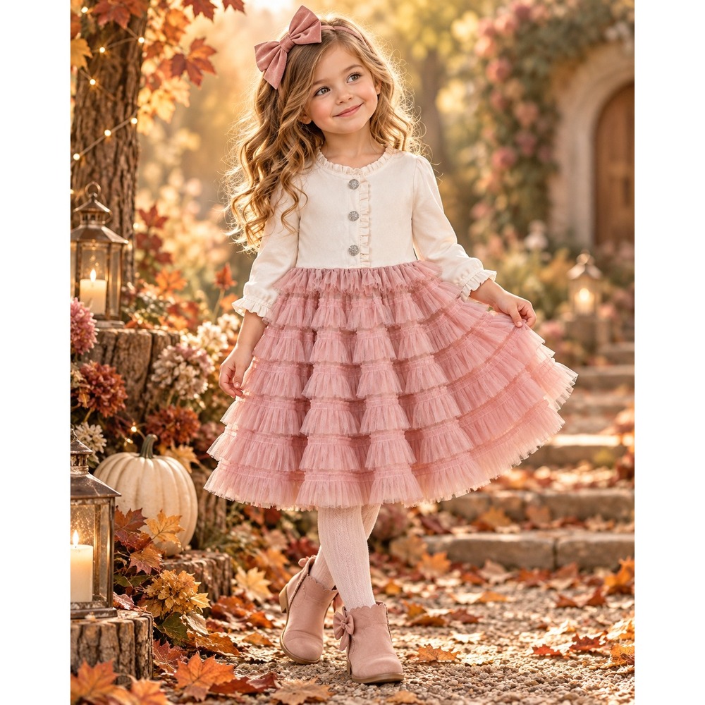 Girl 5 Pink Tulle Ruffle Dress Coquette Princesscore Balletcore Fairy Party Tutu